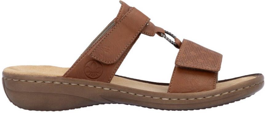 Rieker Slippers zomerschoen strand-schoen klittenbandschoen met perforatie