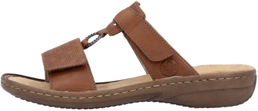 Rieker Slippers zomerschoen strand-schoen klittenbandschoen met perforatie