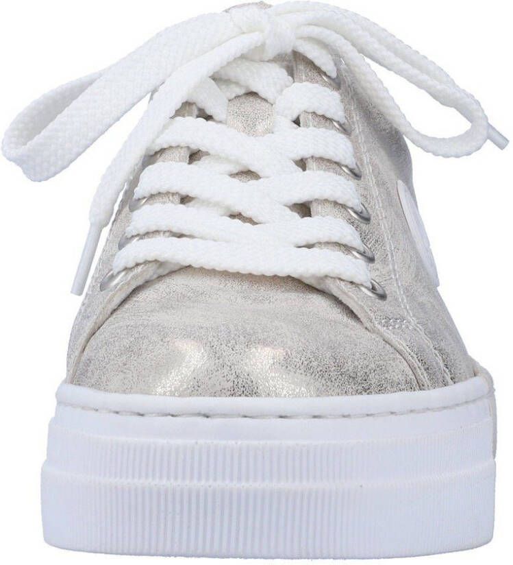 Rieker Sneakers vrijetijdsschoen lage schoen veterschoen met plateauzool