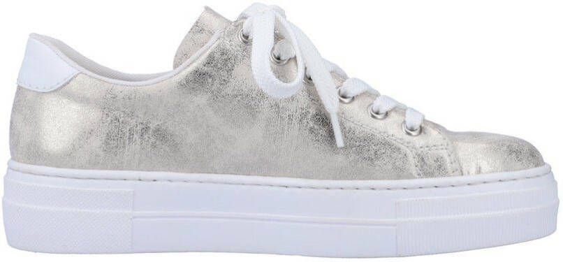 Rieker Sneakers vrijetijdsschoen lage schoen veterschoen met plateauzool