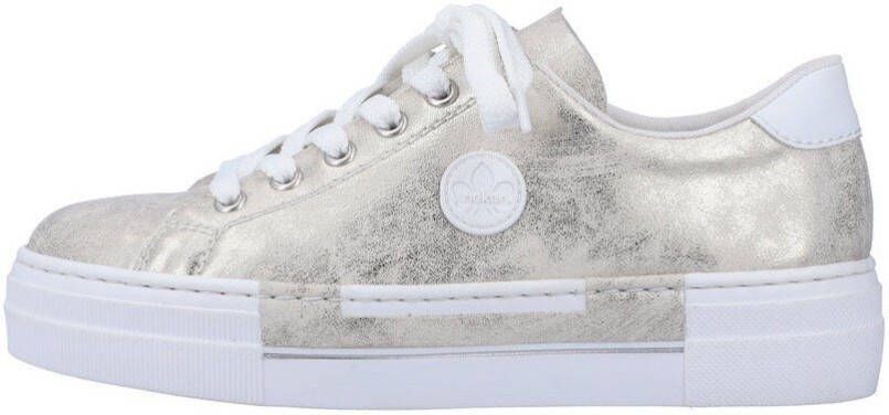 Rieker Sneakers vrijetijdsschoen lage schoen veterschoen met plateauzool