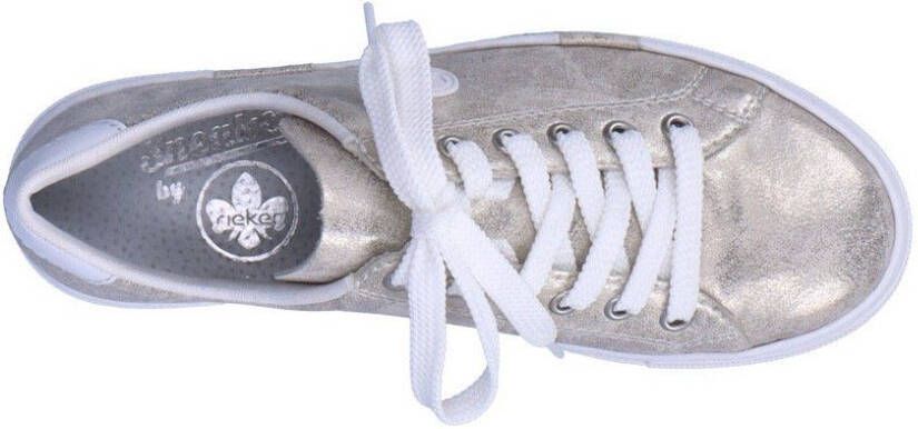 Rieker Sneakers vrijetijdsschoen lage schoen veterschoen met plateauzool
