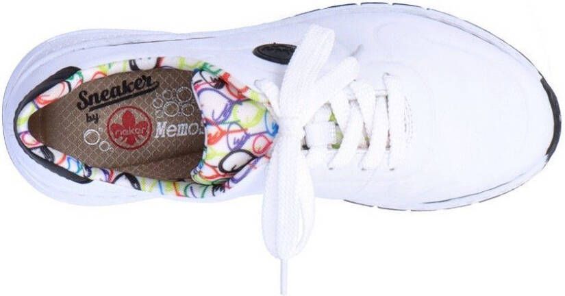 Rieker Sneakers met memosoft-binnenzool vrijetijdsschoen lage schoen veterschoen