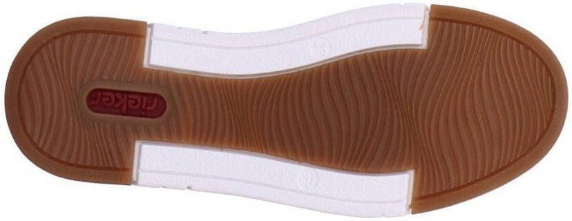 Rieker Sneakers high top sneaker vrijetijdsschoen veterschoen met plateauzool