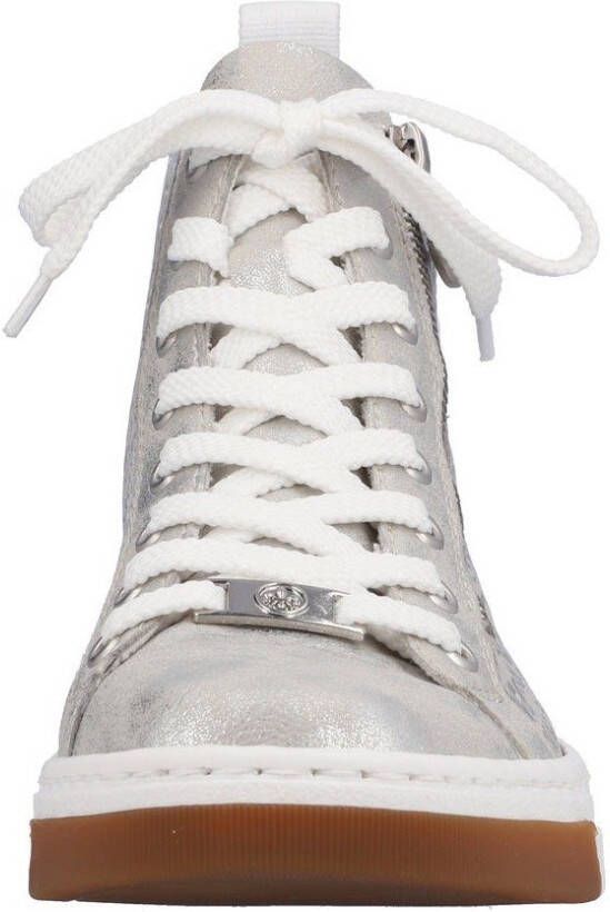 Rieker Sneakers high top sneaker vrijetijdsschoen veterschoen met plateauzool
