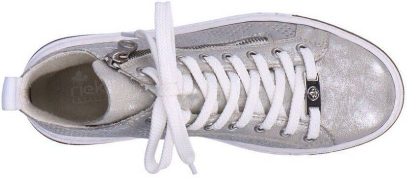 Rieker Sneakers high top sneaker vrijetijdsschoen veterschoen met plateauzool
