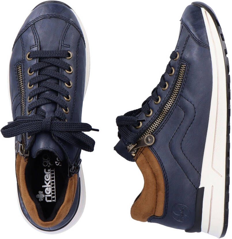 Rieker Sneakers met zachte schacht vrijetijdsschoen lage schoen veterschoen