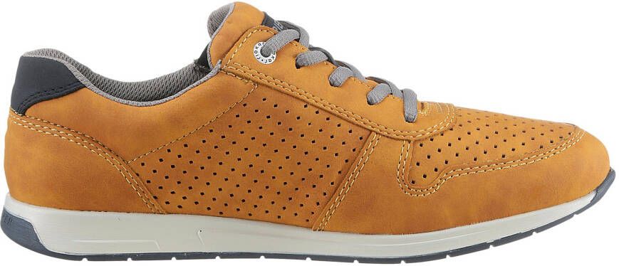 Rieker Sneakers met perforatie vrijetijdsschoen lage schoen veterschoen
