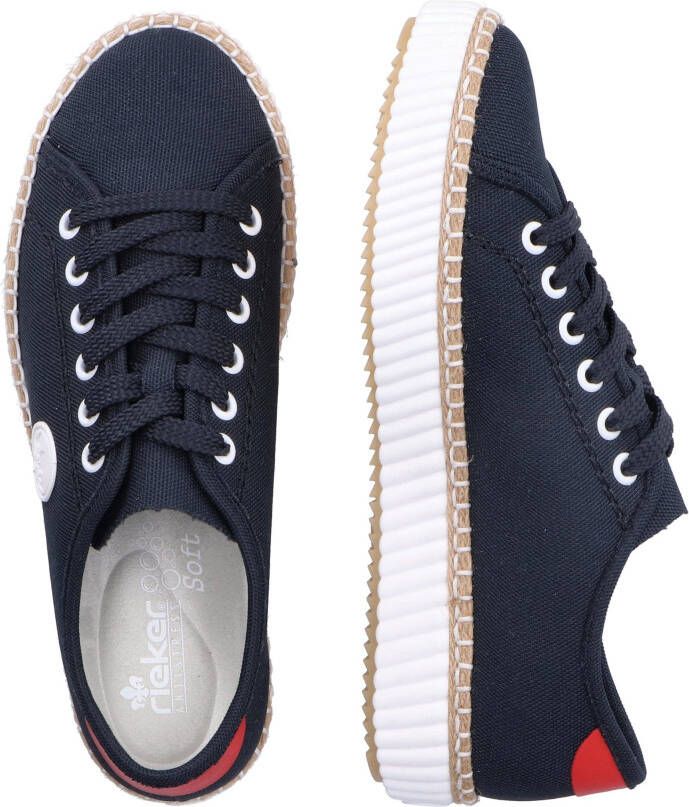 Rieker Sneakers met uitneembare binnenzool vrijetijdsschoen lage schoen veterschoen