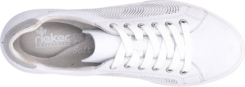 Rieker Sneakers verwijderbare textielinlegzool vrijetijdsschoen lage schoen veterschoen