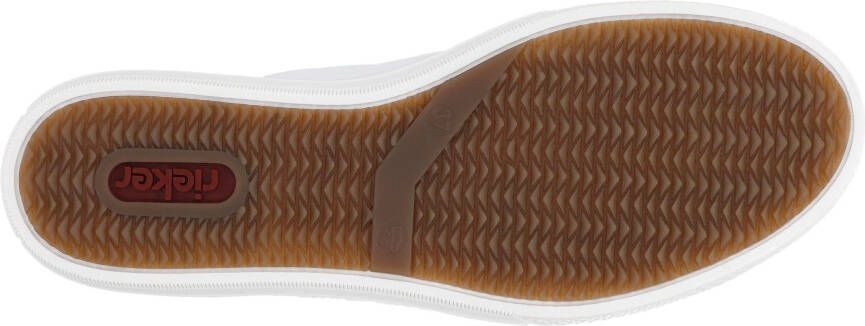 Rieker Sneakers met zijbloemborduurwerk vrijetijdsschoen lage schoen veterschoen