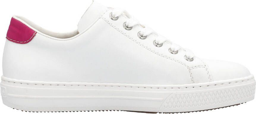 Rieker Sneakers met zijbloemborduurwerk vrijetijdsschoen lage schoen veterschoen