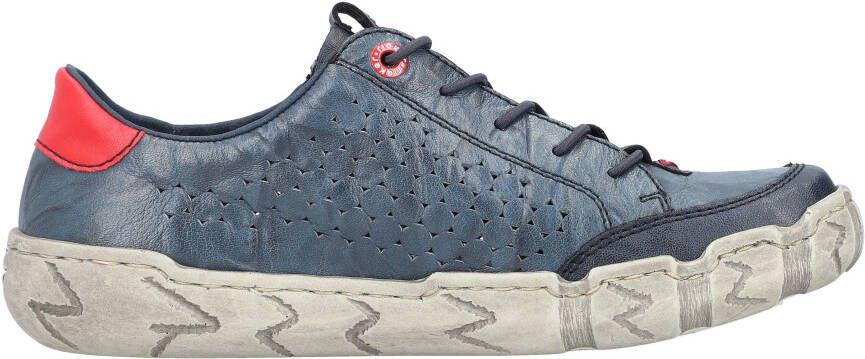 Rieker Sneakers Vrijetijdsschoen lage schoen instapschoen met kleurrijke siersteek