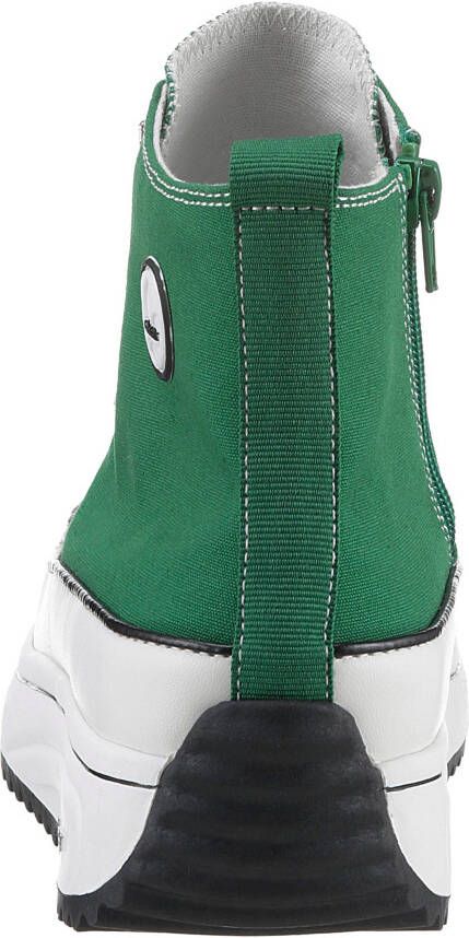 Rieker Sneakers plateau high top sneakers veterschoenen in vegan-verwerking
