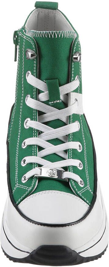 Rieker Sneakers plateau high top sneakers veterschoenen in vegan-verwerking