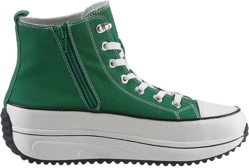 Rieker Sneakers plateau high top sneakers veterschoenen in vegan-verwerking