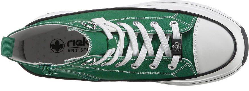 Rieker Sneakers plateau high top sneakers veterschoenen in vegan-verwerking