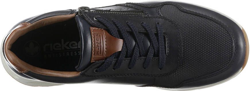 Rieker Sneakers met gepolsterde schaprand vrijetijdsschoen lage schoen veterschoen