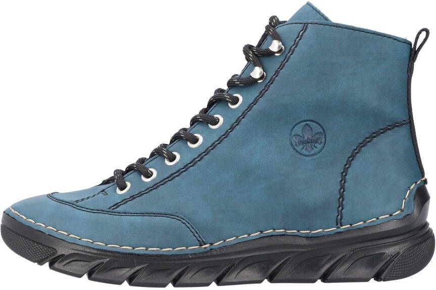 Rieker Sneakers vrijetijdsschoen lage schoen veterschoen met binnenrits