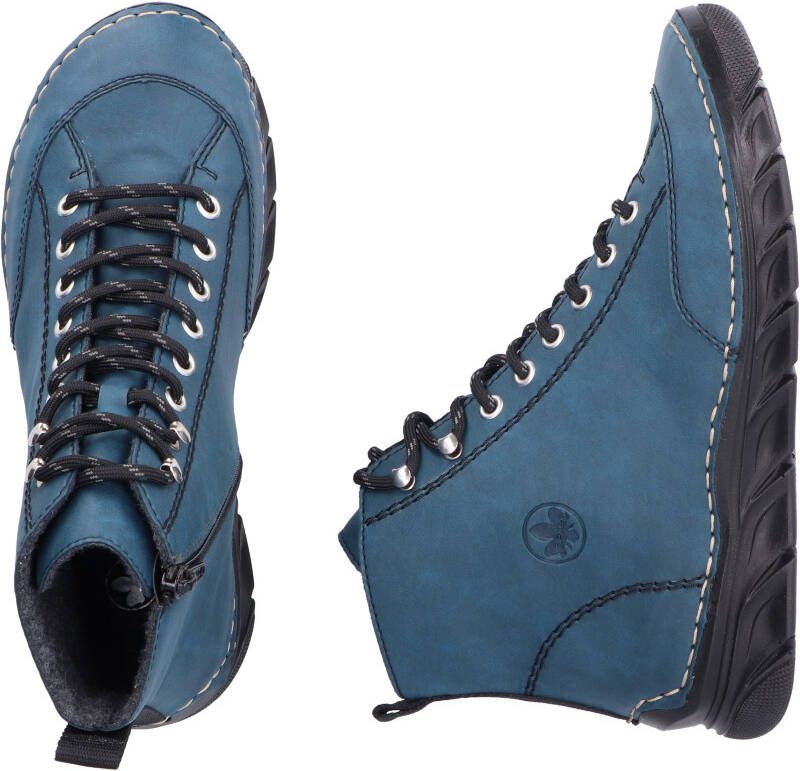 Rieker Sneakers vrijetijdsschoen lage schoen veterschoen met binnenrits