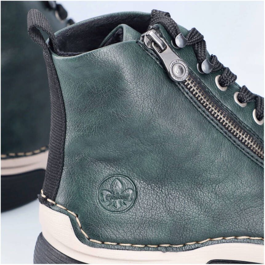 Rieker Sneakers vrijetijdsschoen lage schoen veterschoen met contraststiksels