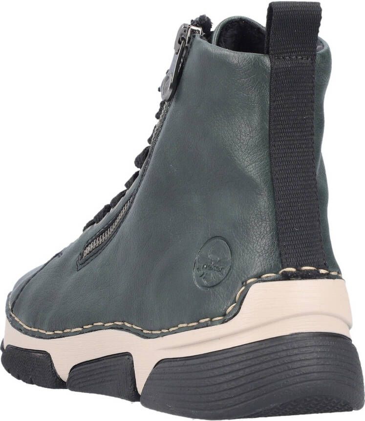 Rieker Sneakers vrijetijdsschoen lage schoen veterschoen met contraststiksels