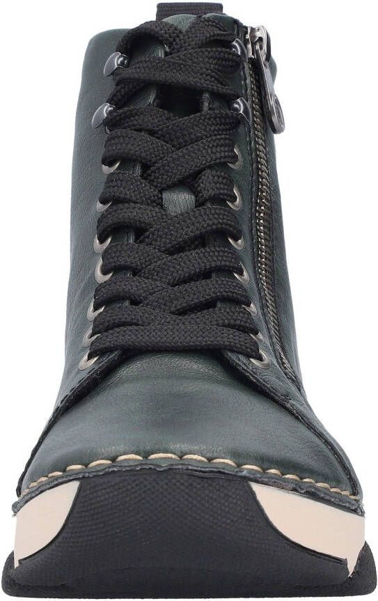 Rieker Sneakers vrijetijdsschoen lage schoen veterschoen met contraststiksels