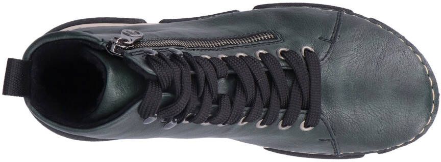 Rieker Sneakers vrijetijdsschoen lage schoen veterschoen met contraststiksels