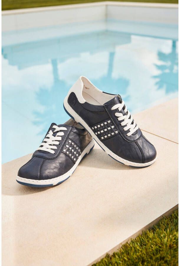 Rieker Sneakers lage schoen vrijetijdsschoen veterschoen met gevoerde schacht