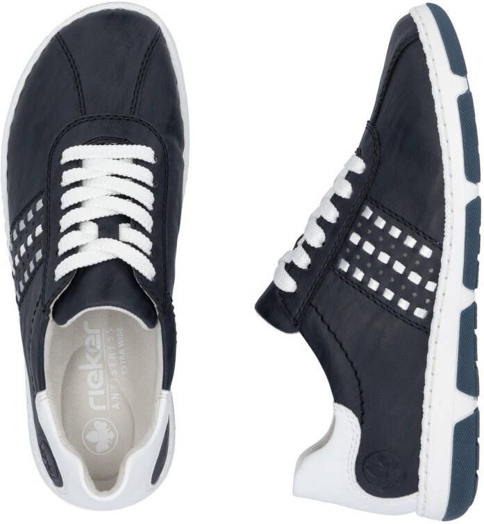 Rieker Sneakers lage schoen vrijetijdsschoen veterschoen met gevoerde schacht