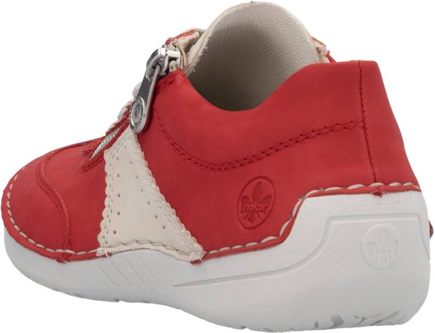 Rieker Sneakers lage schoen vrijetijdsschoen veterschoen met ritssluiting