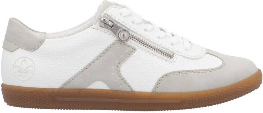 Rieker Sneakers lage schoen vrijetijdsschoen veterschoen met ritssluiting