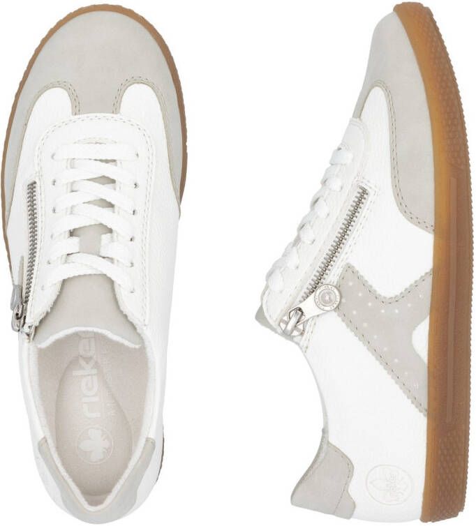 Rieker Sneakers lage schoen vrijetijdsschoen veterschoen met ritssluiting