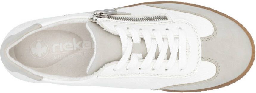 Rieker Sneakers lage schoen vrijetijdsschoen veterschoen met ritssluiting
