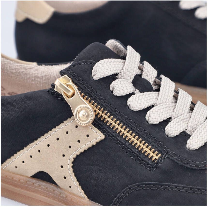 Rieker Sneakers lage schoen vrijetijdsschoen veterschoen met ritssluiting