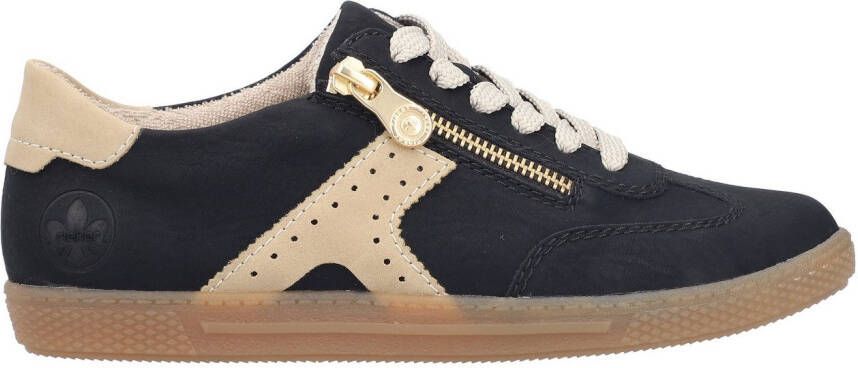 Rieker Sneakers lage schoen vrijetijdsschoen veterschoen met ritssluiting