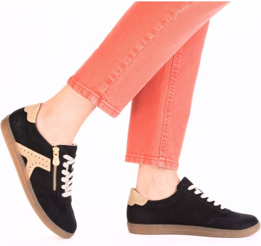 Rieker Sneakers lage schoen vrijetijdsschoen veterschoen met ritssluiting