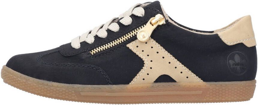 Rieker Sneakers lage schoen vrijetijdsschoen veterschoen met ritssluiting
