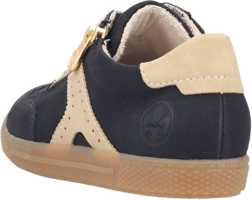Rieker Sneakers lage schoen vrijetijdsschoen veterschoen met ritssluiting
