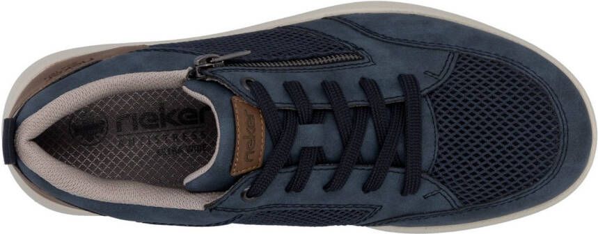 Rieker Sneakers lage schoen vrijetijdsschoen veterschoen met zij-rits