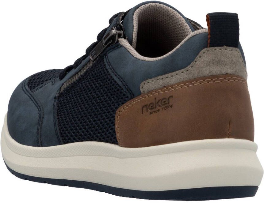 Rieker Sneakers lage schoen vrijetijdsschoen veterschoen met zij-rits