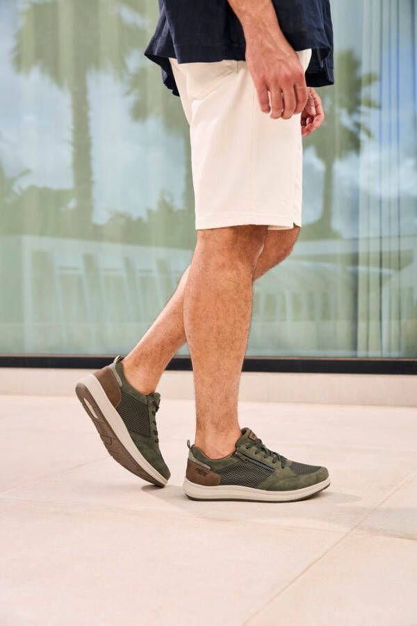 Rieker Sneakers lage schoen vrijetijdsschoen veterschoen met zij-rits