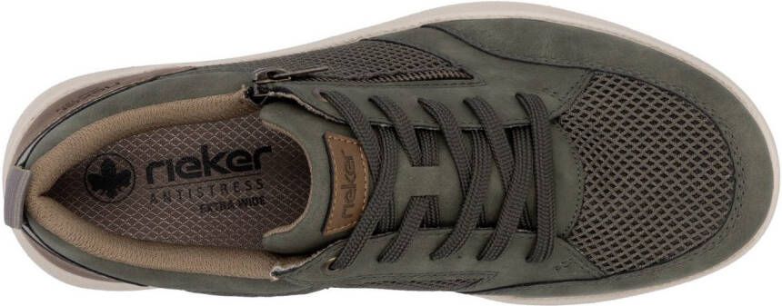 Rieker Sneakers lage schoen vrijetijdsschoen veterschoen met zij-rits