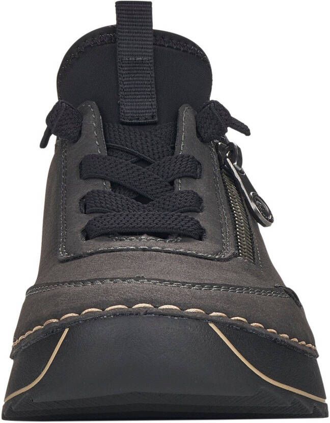 Rieker Sneakers Veterschoen lage schoen slipper met contrastnaad