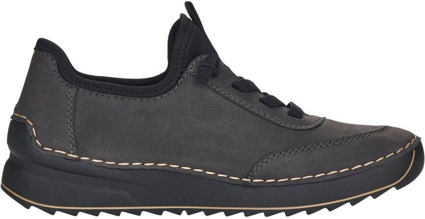 Rieker Sneakers Veterschoen lage schoen slipper met contrastnaad