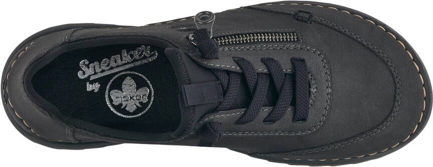 Rieker Sneakers Veterschoen lage schoen slipper met contrastnaad