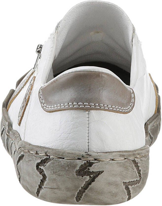 Rieker Sneakers met decoratieve rits vrijetijdsschoen lage schoen veterschoen