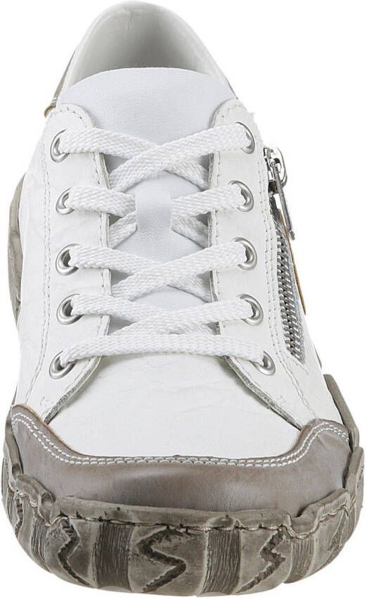 Rieker Sneakers met decoratieve rits vrijetijdsschoen lage schoen veterschoen