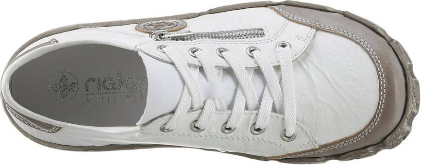 Rieker Sneakers met decoratieve rits vrijetijdsschoen lage schoen veterschoen