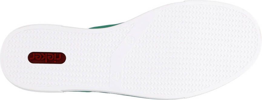 Rieker Sneakers vrijetijdsschoen lage schoen veterschoen met plateauzool